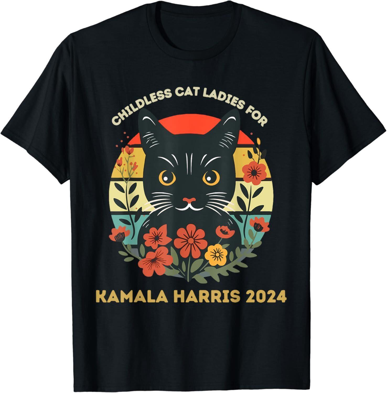 SALE Vintage Childless Cat Ladies For Kamala Harris 2024 Election Unisex T-Shirt