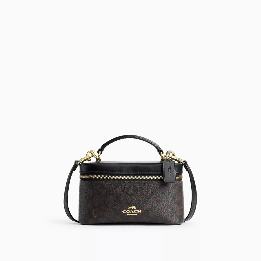 Coach Rainer Crossbody Bag 18 In Signature Canvas CEO23 IM/WALNUT/BLACK