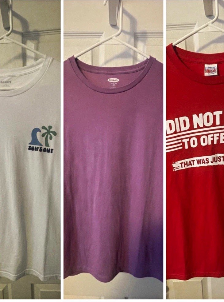 Old Navy & Delta Pro Weight Lot of 3 Graphic Print T-Shirts 3XL 2XL XL