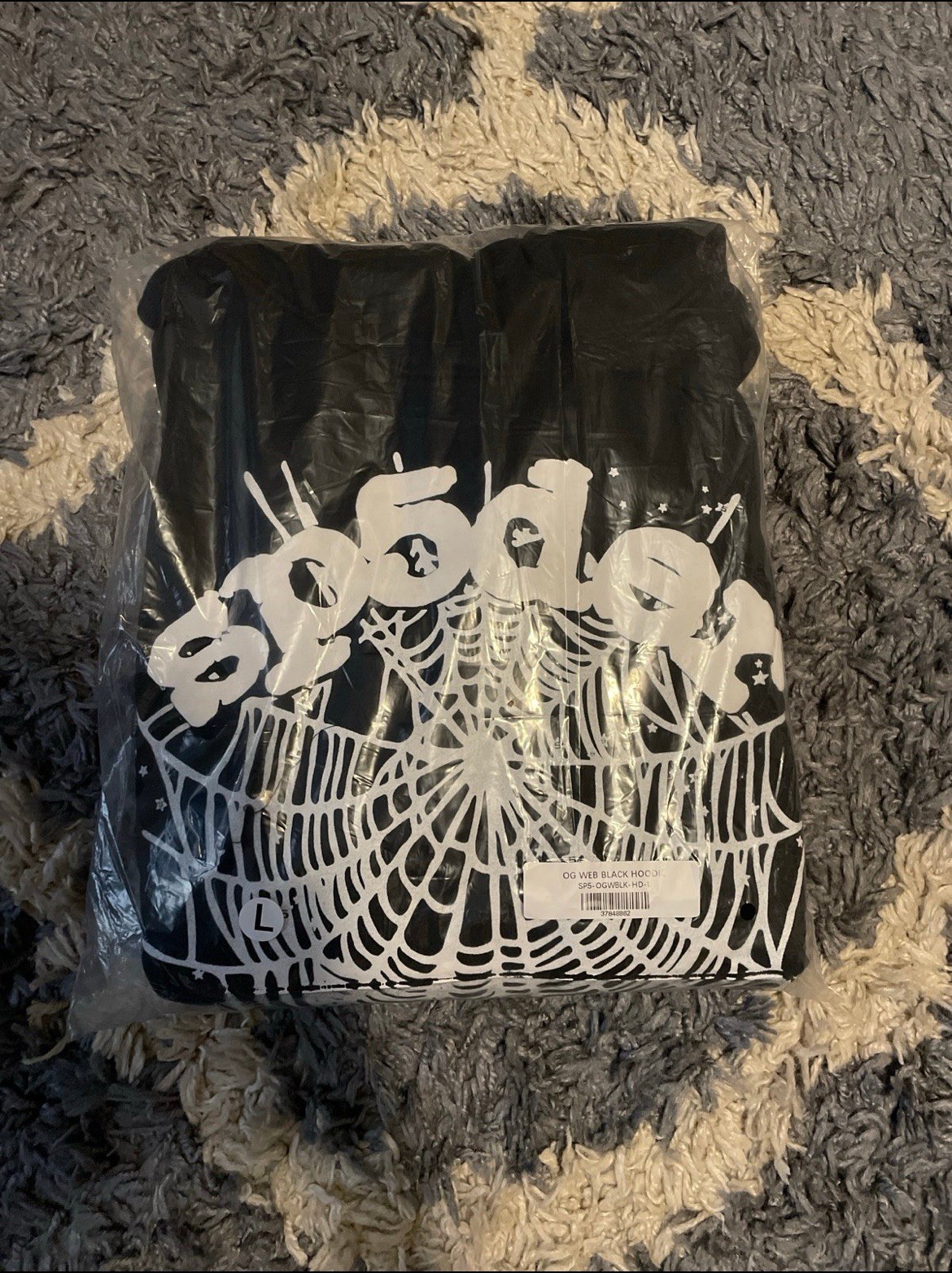 sp5der OG Web Black Hoodie SIZE MEDIUM