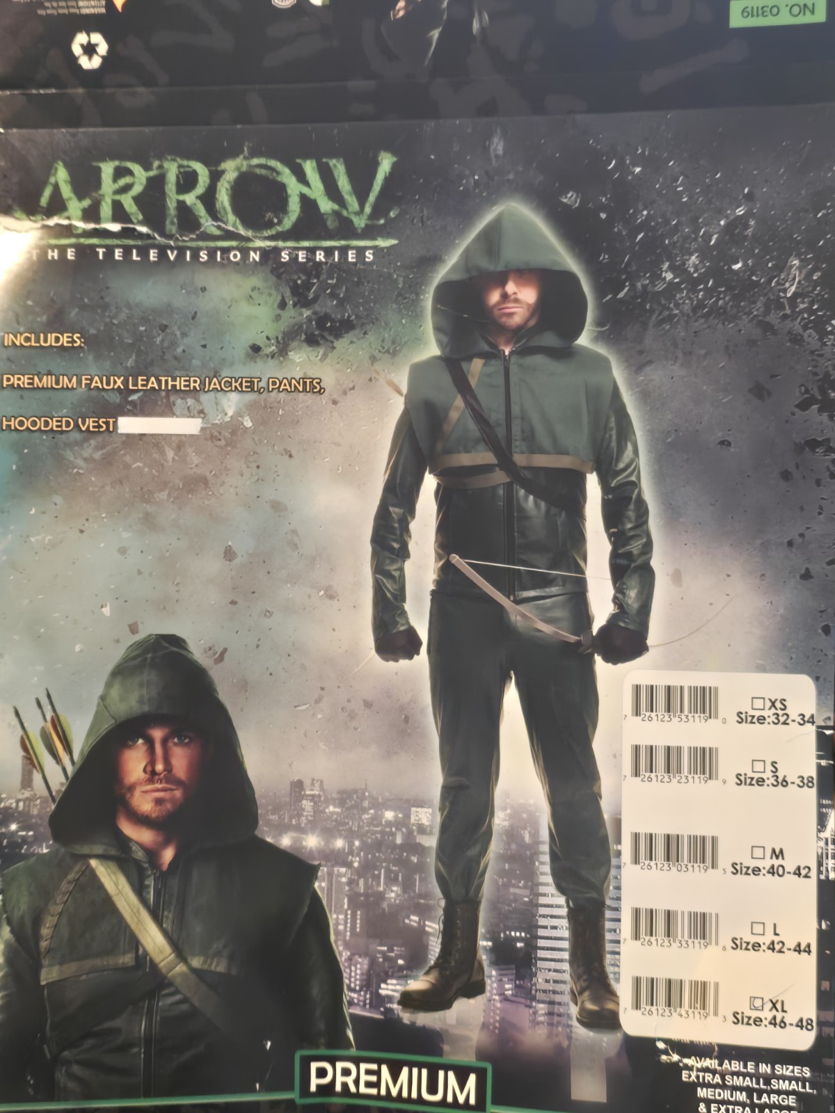Green Arrow Costume Adult XL 42-44