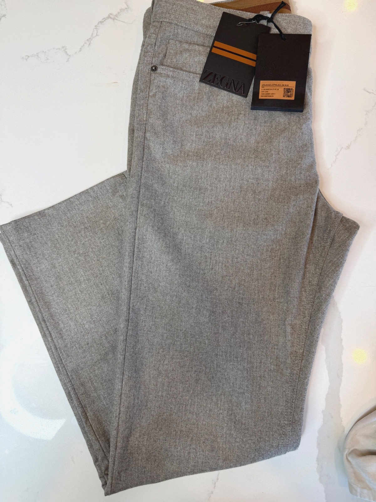 Zegna Wool Jeans Roccia New IT 50