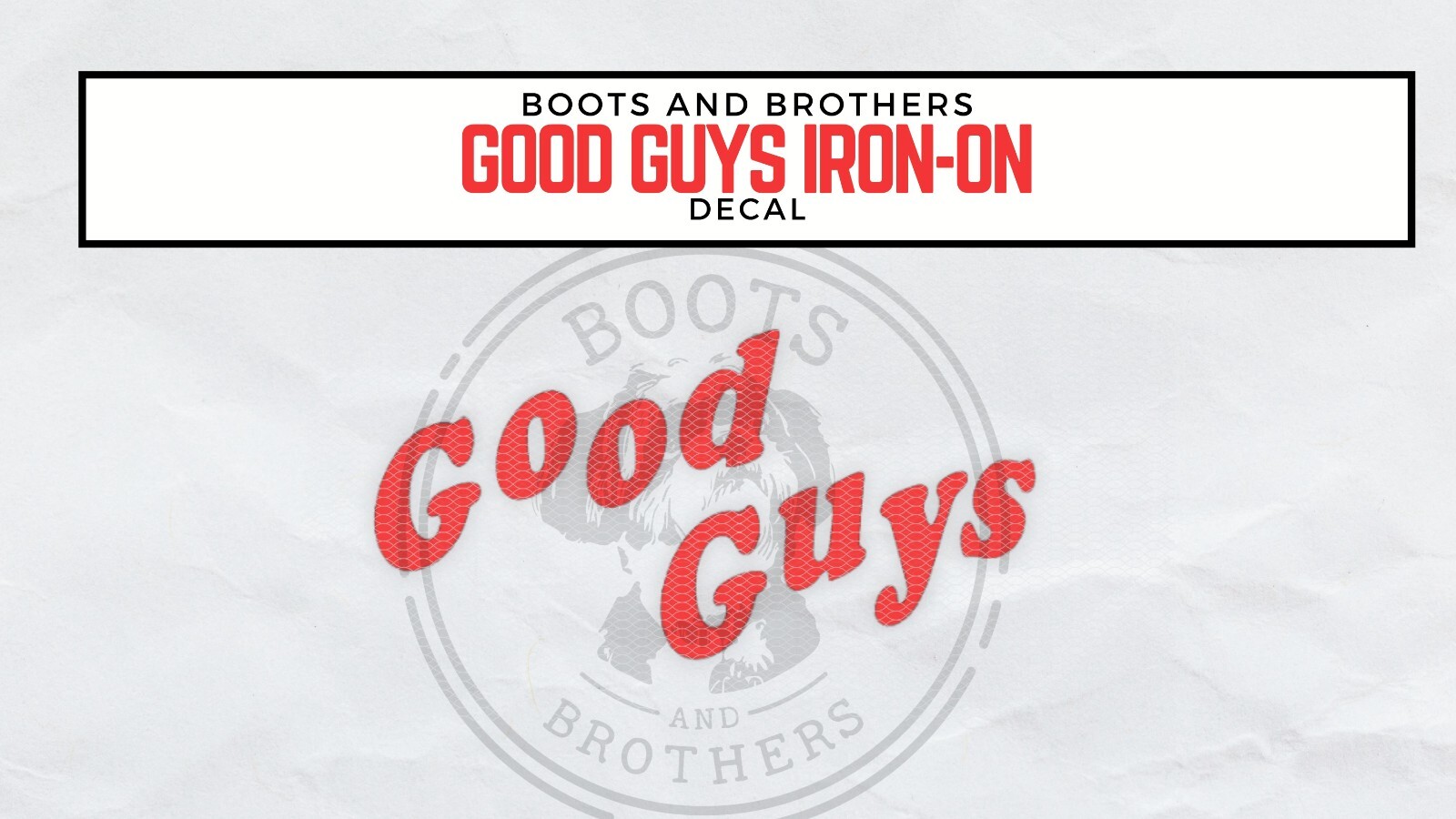 Chucky Child's Play Good Guys Doll Logo Iron-On Decal - Child & Adult Sizes
