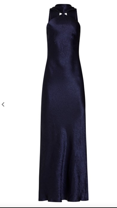 Amanda UpRichard Ashton Maxi in Satin Navy Size: X-Small