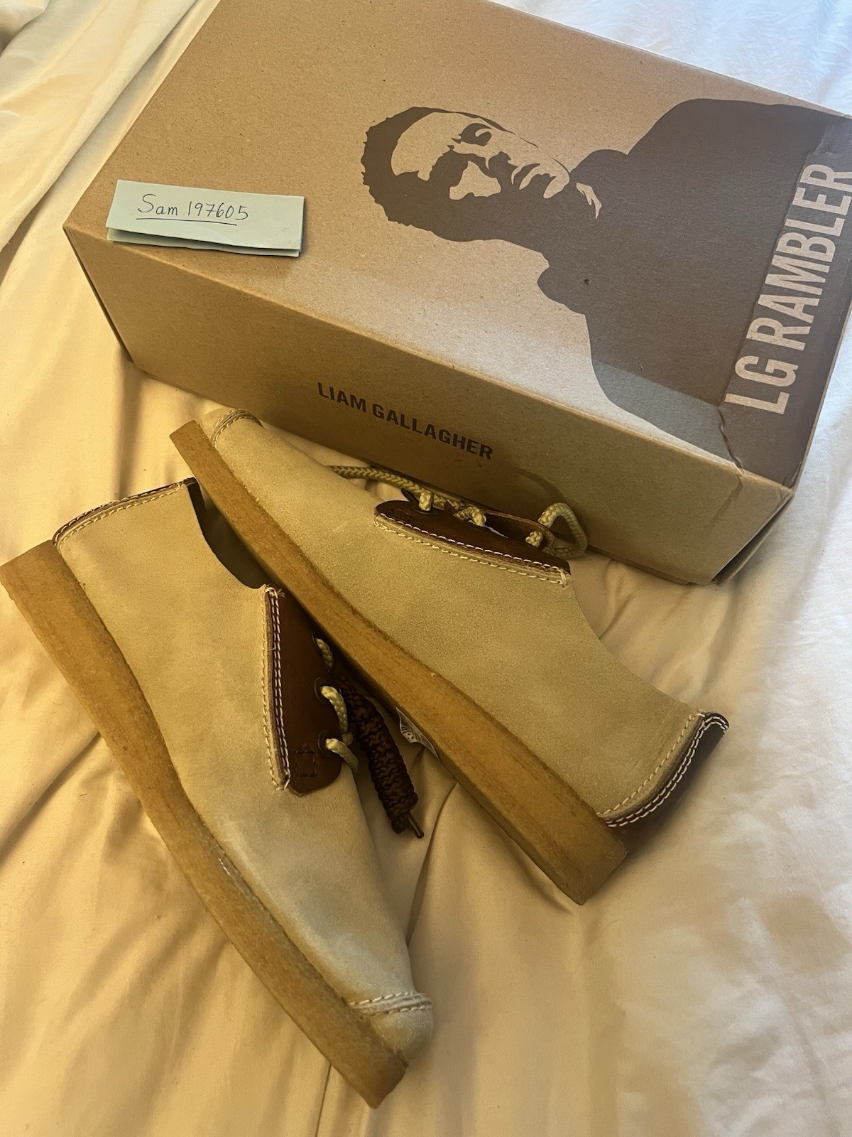 New Liam Gallagher × Clarks LG Rambler Maple Suede Mens UK 10 US Size 11 Oasis