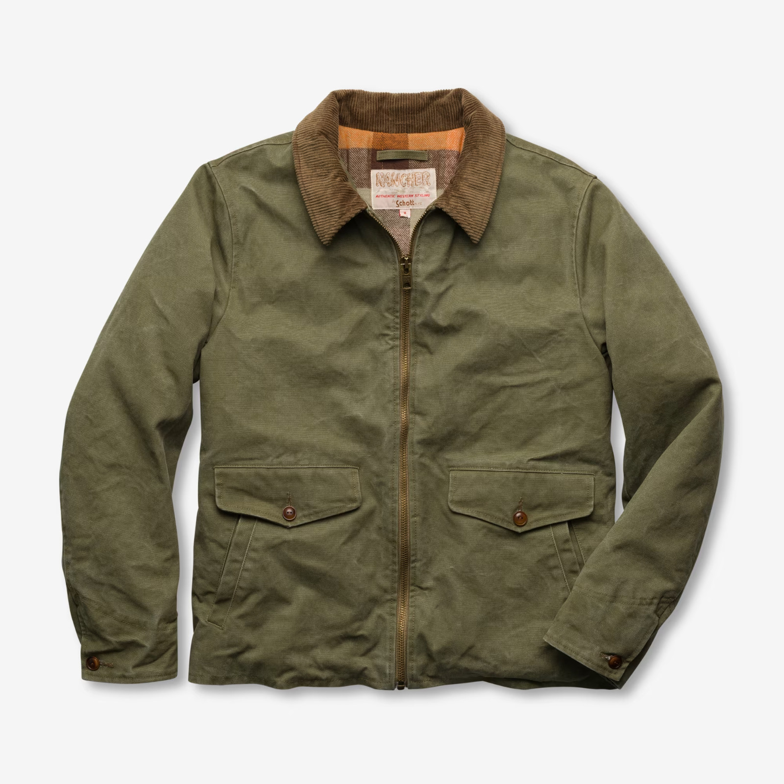 NWOT $260 Schott Countryman\'s Sunset Jacket - Olive, Size Medium