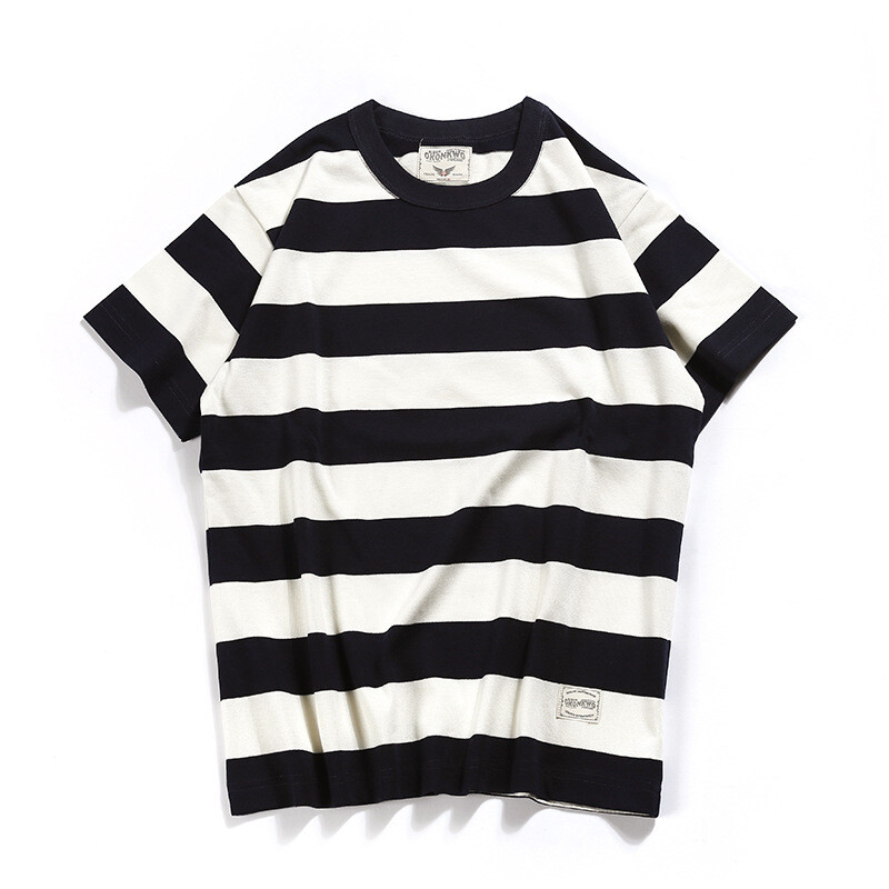 Vintage Men Prisoner Striped T-Shirts Causal Motorbike Short Sleeve Tee Shirt