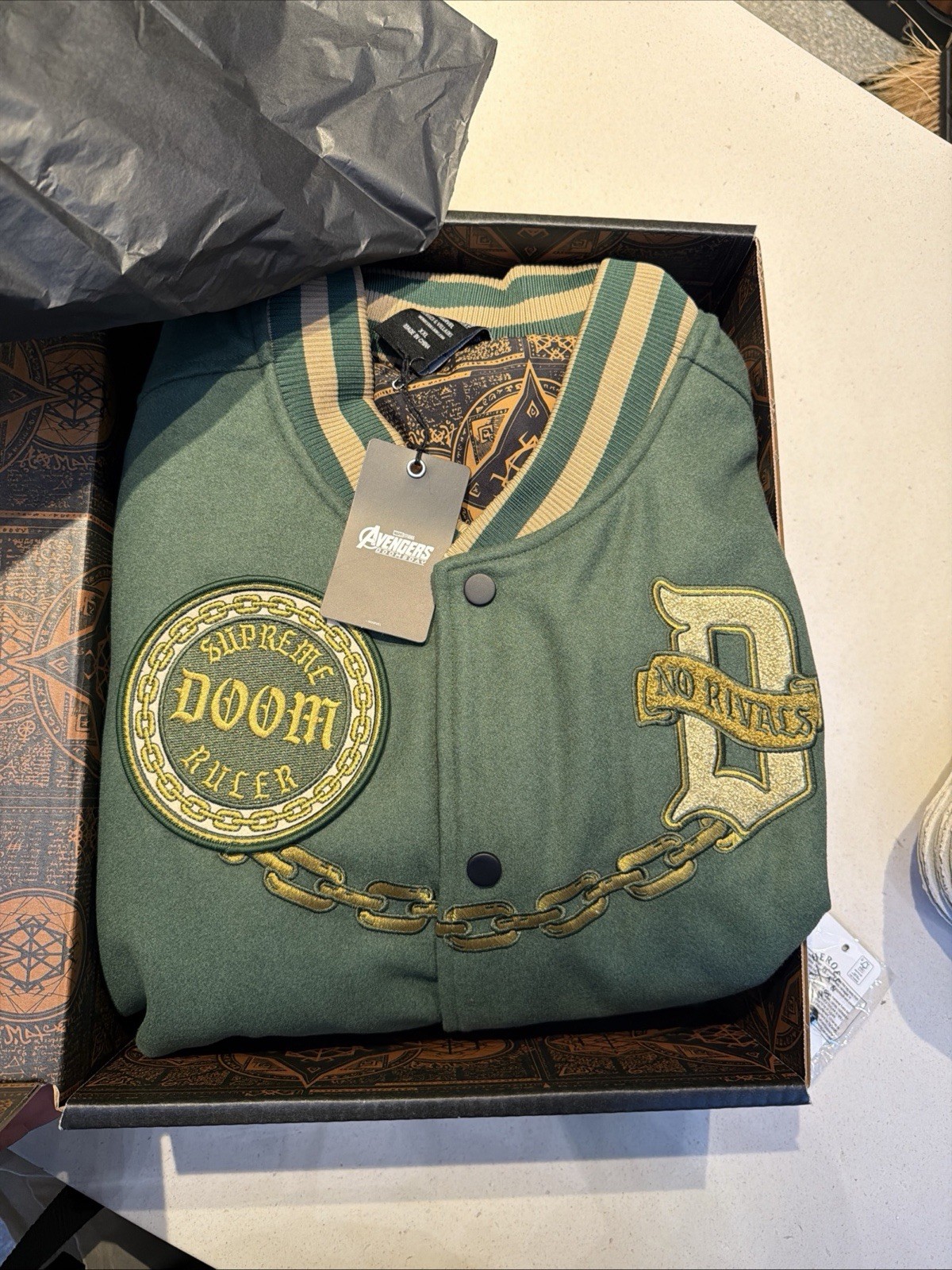NYCC 2026 HEROES VILLAINS Doctor Doom varsity Jacket Limited To 200 Size 2XL