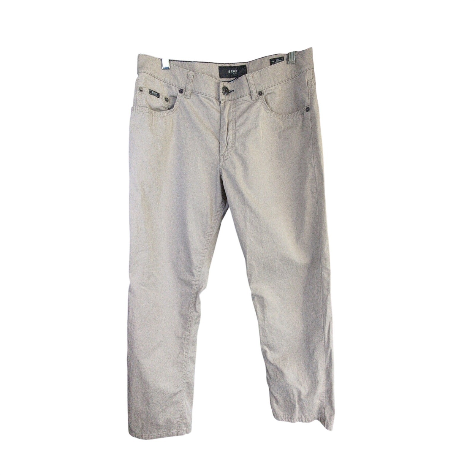 BRAX Pants Mens 33x32 Beige Cooper Regular Fit Chinos Casual