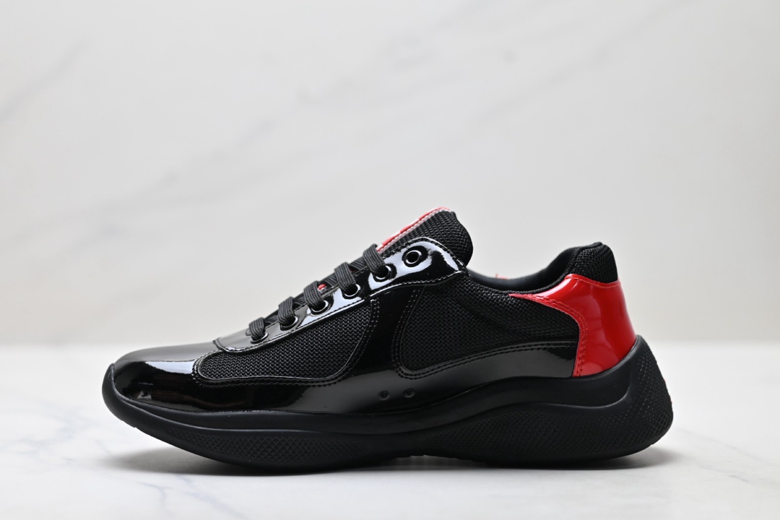 Prada America's Cup Black and red comfortable casual shoes