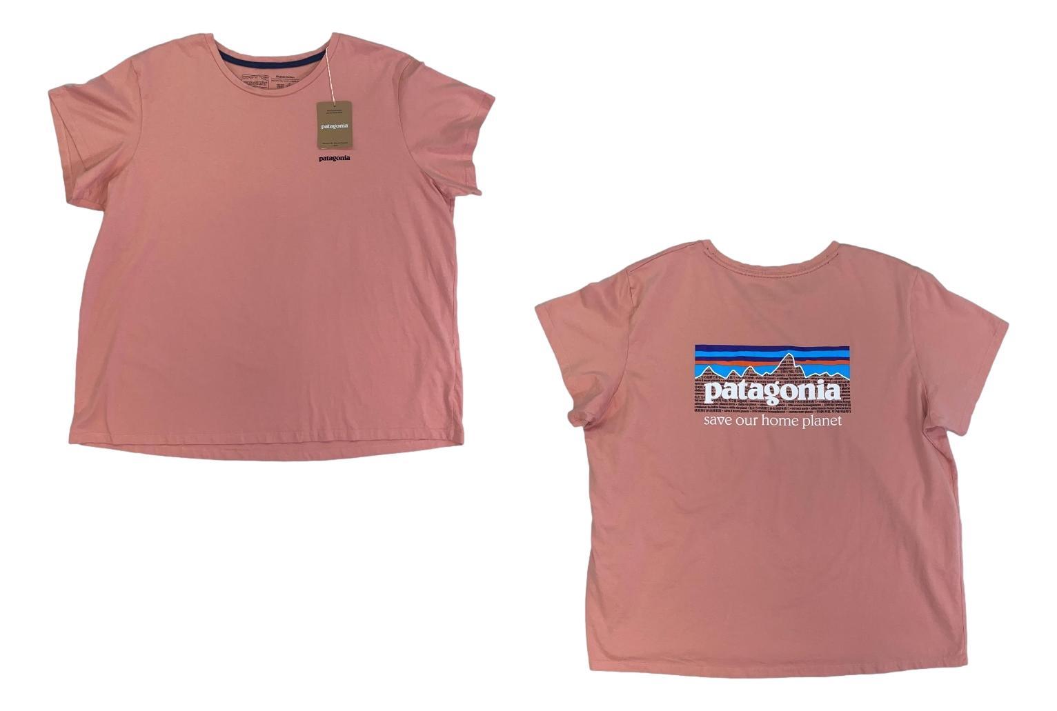 Patagonia Women\'s P-6 Mission Organic Short Sleeve T-Shirt (Sunfade Pink) 37560