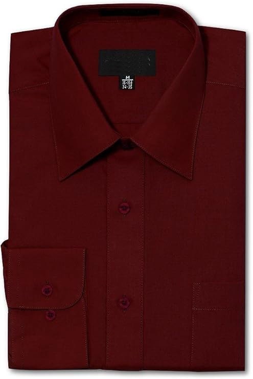 NEW Men\'s Regular Fit Long Sleeve Solid Color Dress Shirts - 28 Colors
