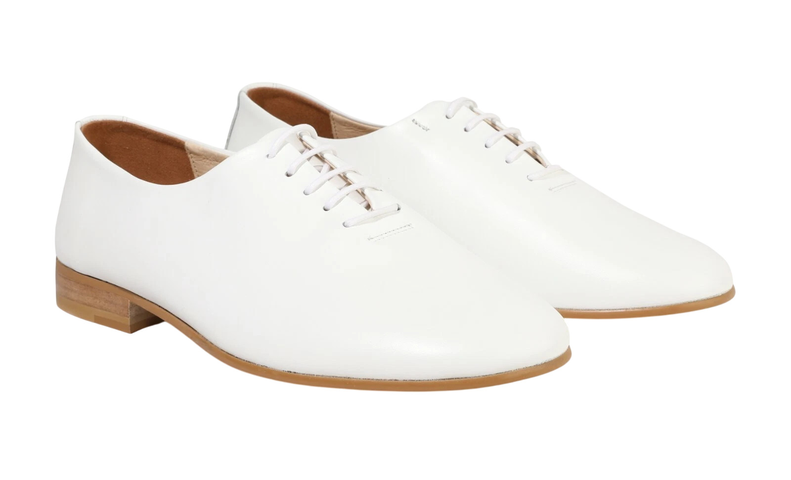 Handmade White Genuine Leather Oxford Office Formal Dress Lace Up Shoes For Men