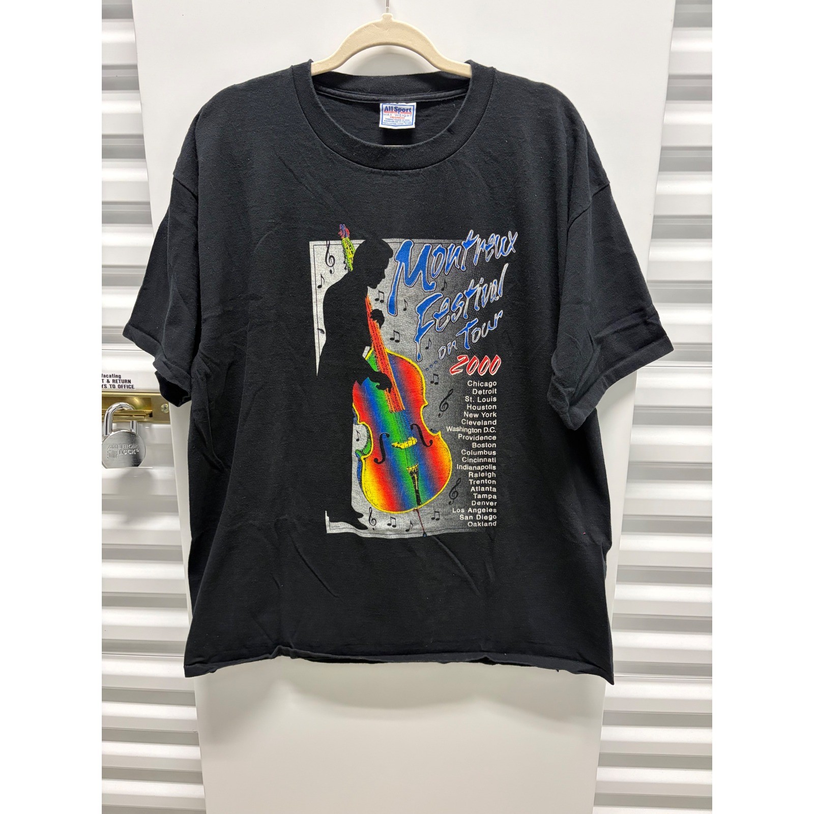 2000 Vintage B.B. King Montreux Jazz Festival Tour T-Shirt Mens XL Black