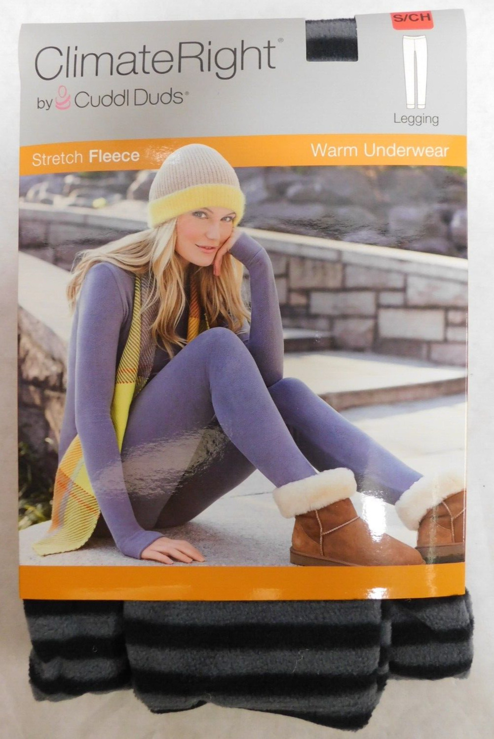 CLIMATE RIGHT BY CUDDL DUDS SMALL LEGGING WARM UNDERWEAR-STRETCH FLEECE