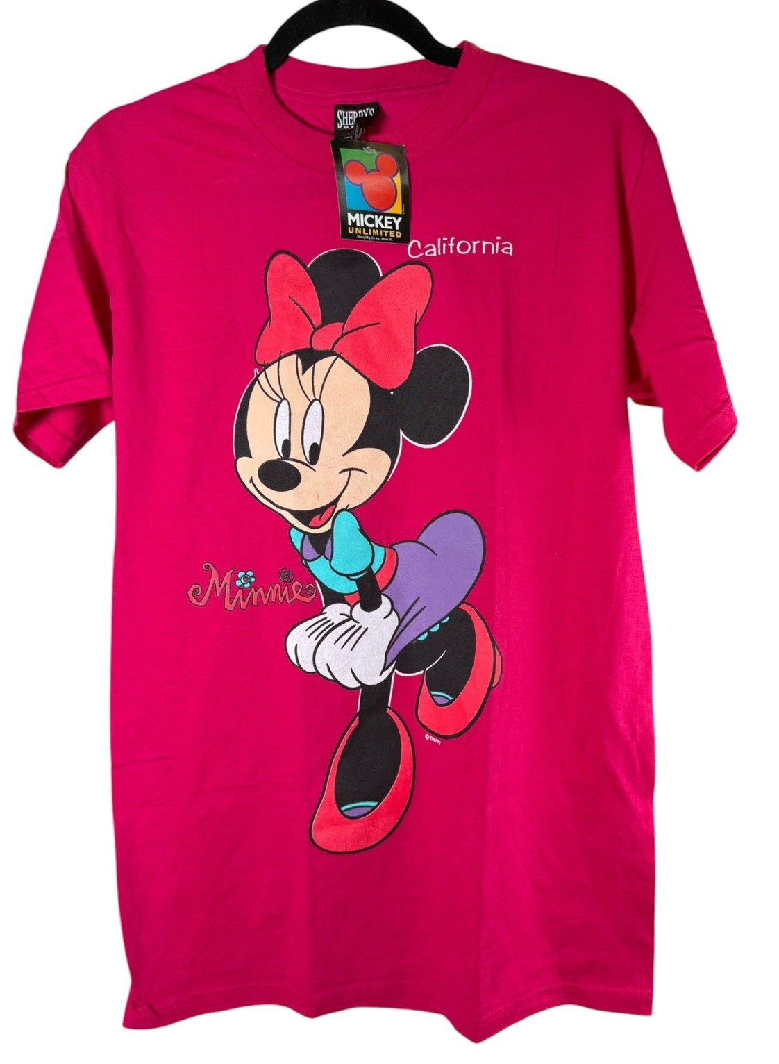Vintage Y2K Disney Mickey Unlimited Minnie Mouse Dead Stock Cotton Shirt NWT S