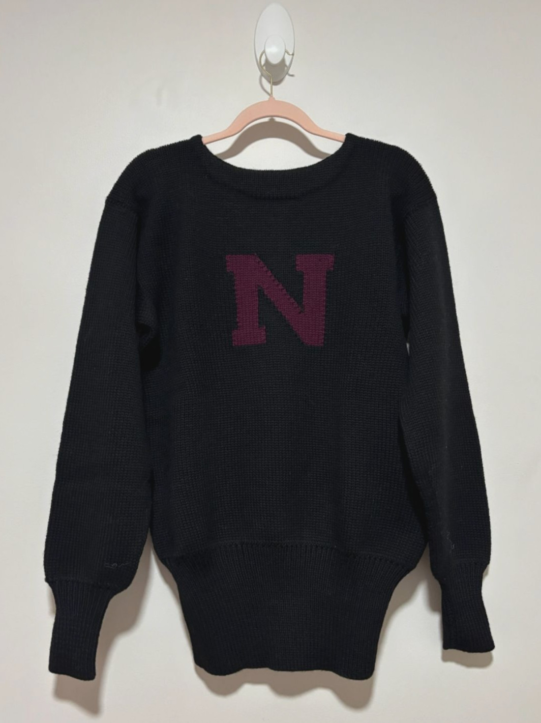 Vintage 1940s/1950s Hanson 100% Virgin Wool Varsity Letterman Sweater