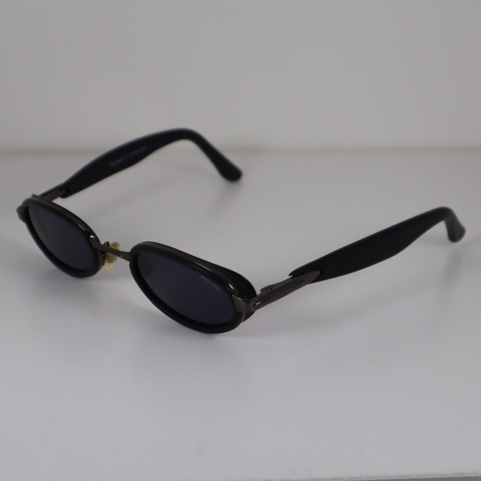 Vintage ROLLING MOD 855 46 COL.703 Black Oval Made in Italy Sunglasses