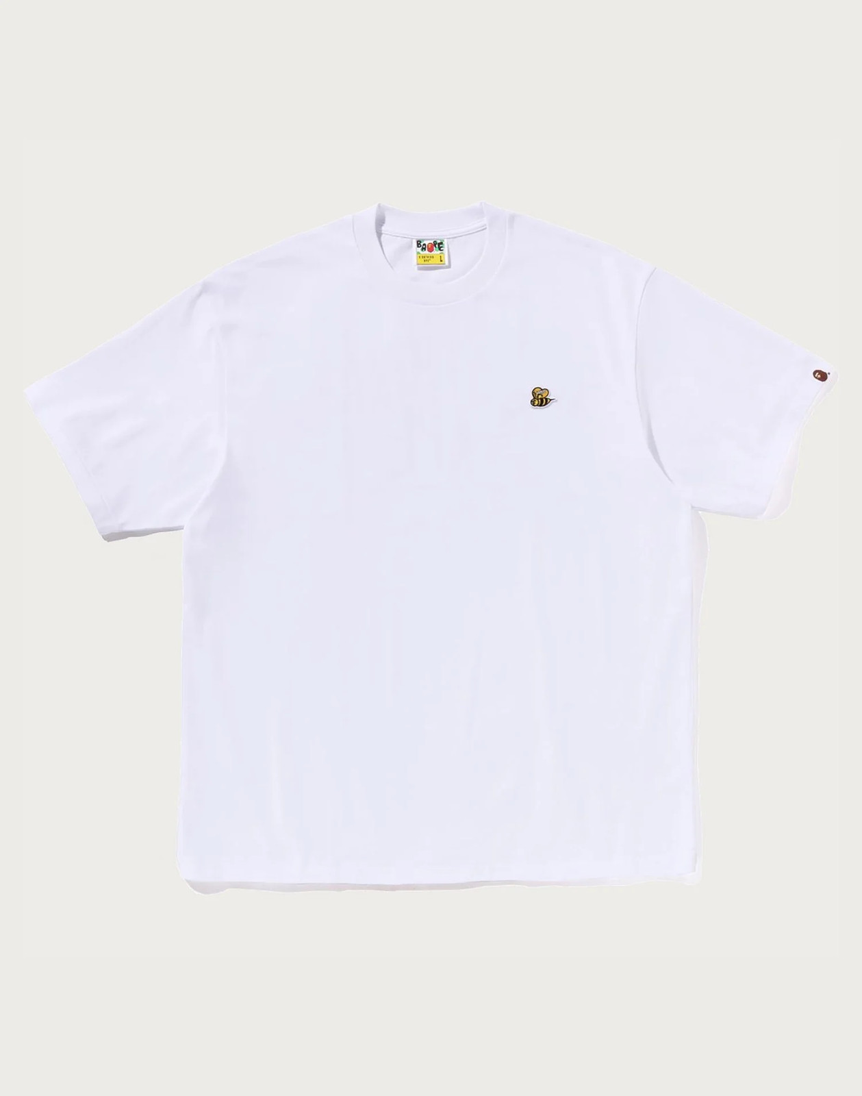 BAPE BEE ONE POINT RELAXED FIT TEE MENS 1L80-110-302 WHT_M Size M T-Shirt New