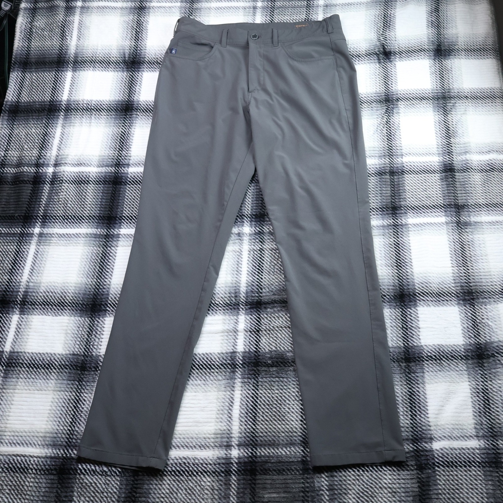 Mizzen+Main Helmsman Performance Pants Grey 32x32 Mens 5-Pocket Straight Leg