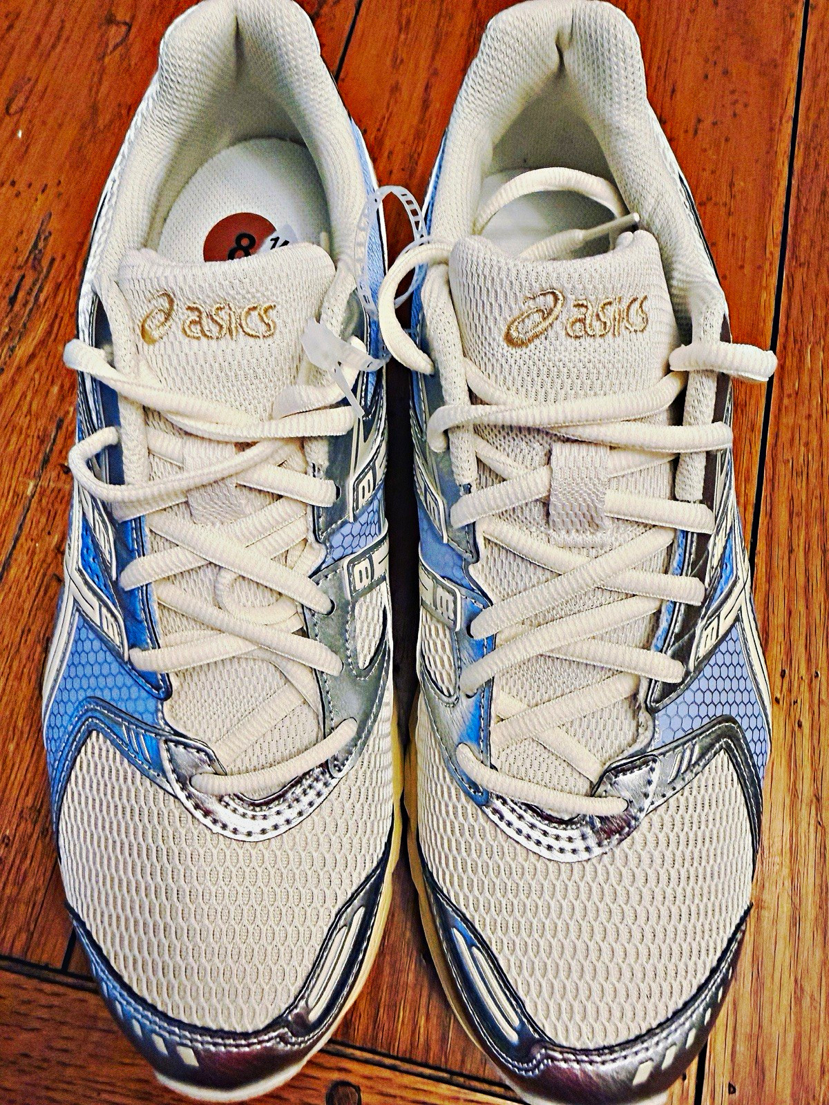 ASICS GEL-DS Trainer Women’s Sz 8.5 Walking Running Shoes Ivory/Sapphire 