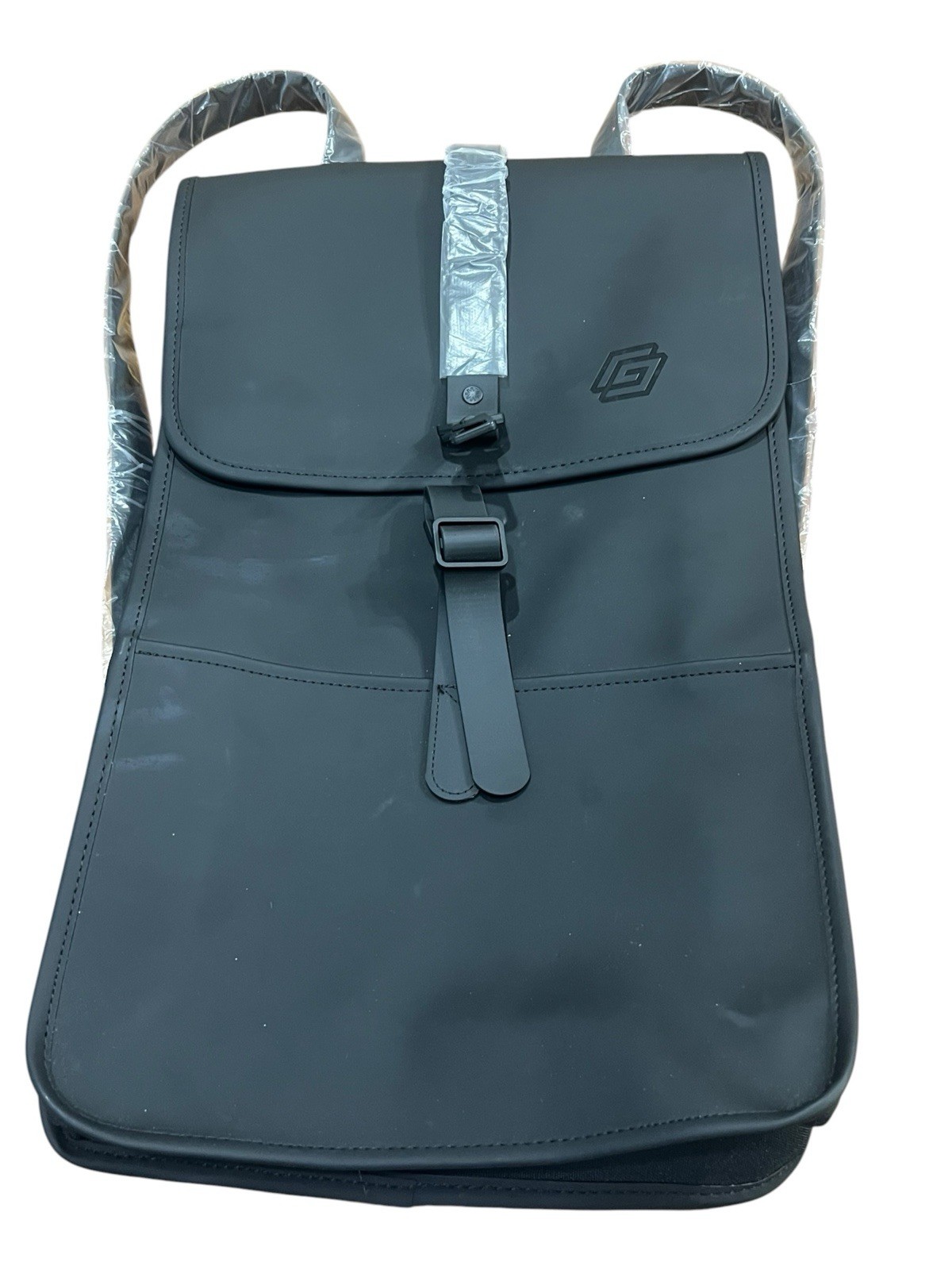 NEW RAINS Rolltop Rucksack W3 Backpack Black Minimalist Padded Laptop Urban READ