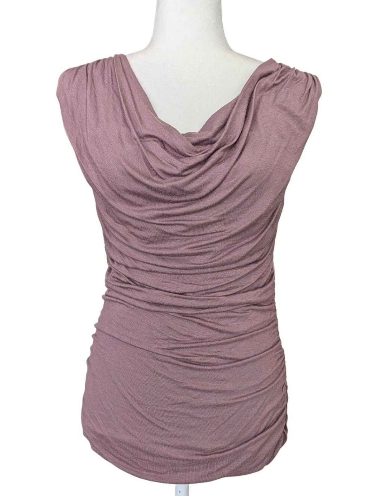 Maurices Womens Mauve Purple Draped Cowl Neck Sleeveless Top NWT Size Small
