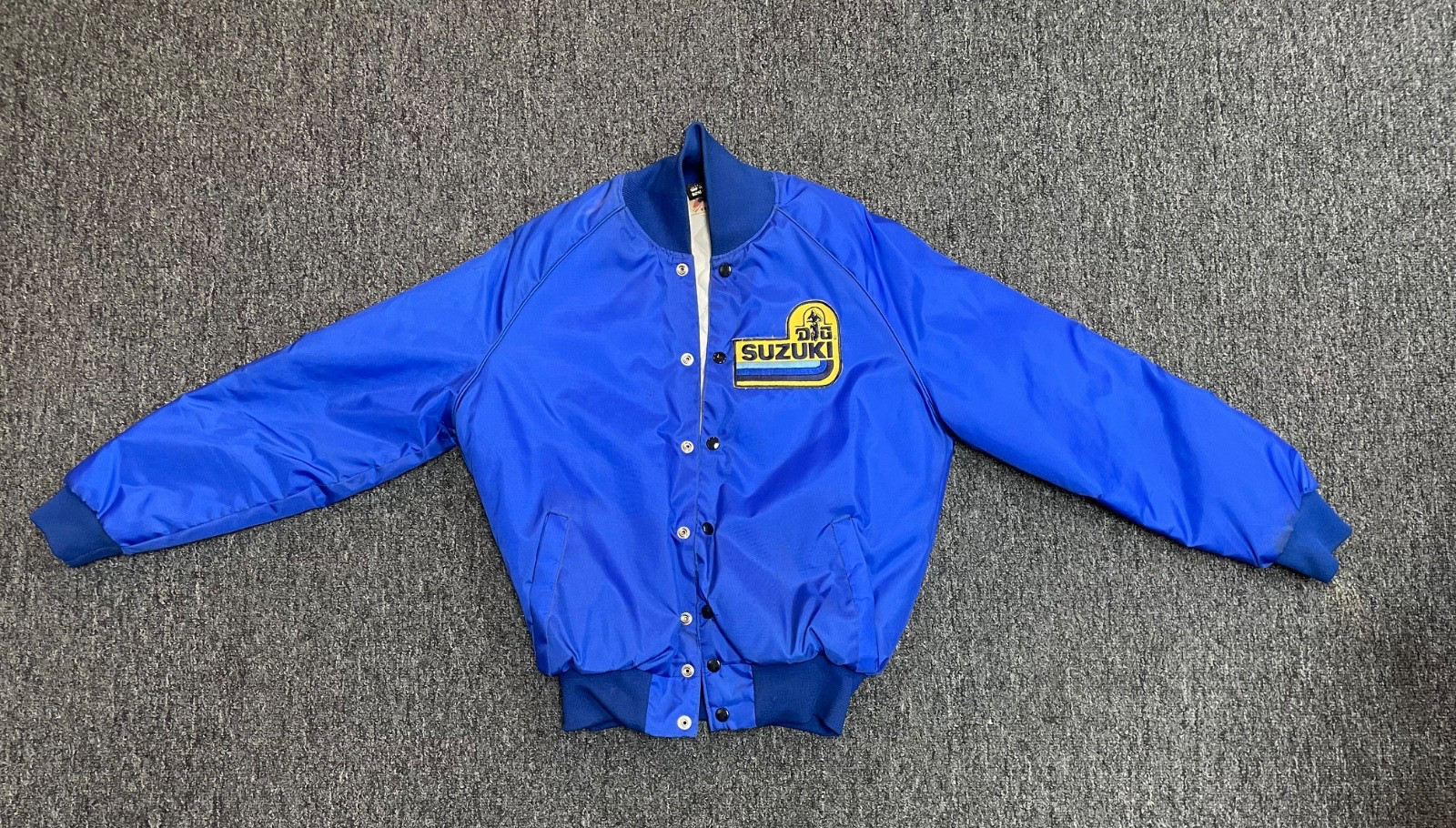 Vtg 70s-80s DG Performance Racing Apparel Suzuki Motocross Racer Bomber Jacket