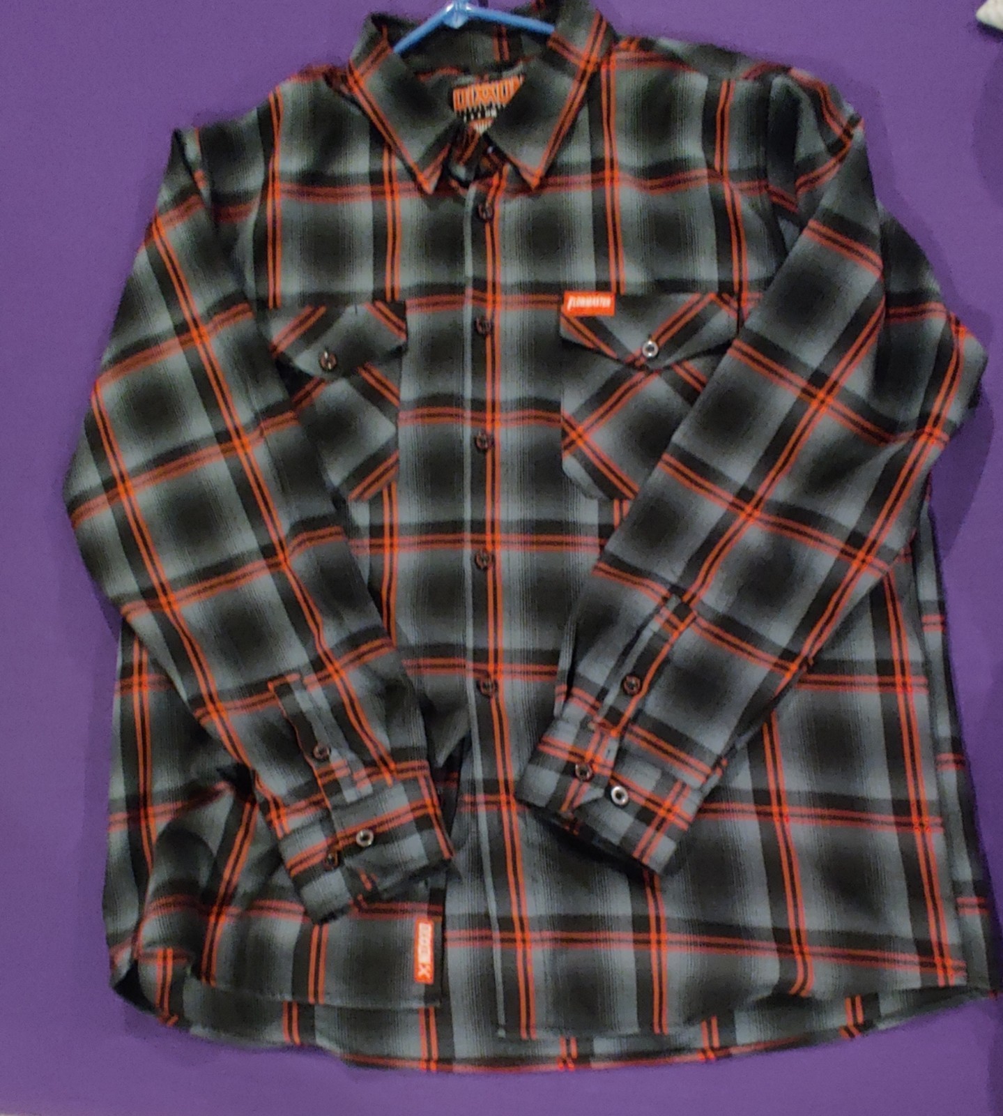 DIXXON Flannel x Flowmaster Men\'s 2XL XXL Collab Plaid Black Red Button Shirt