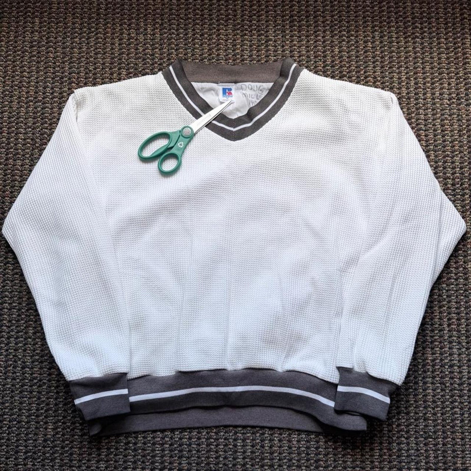 Vintage 90s russell athletic white crewneck
