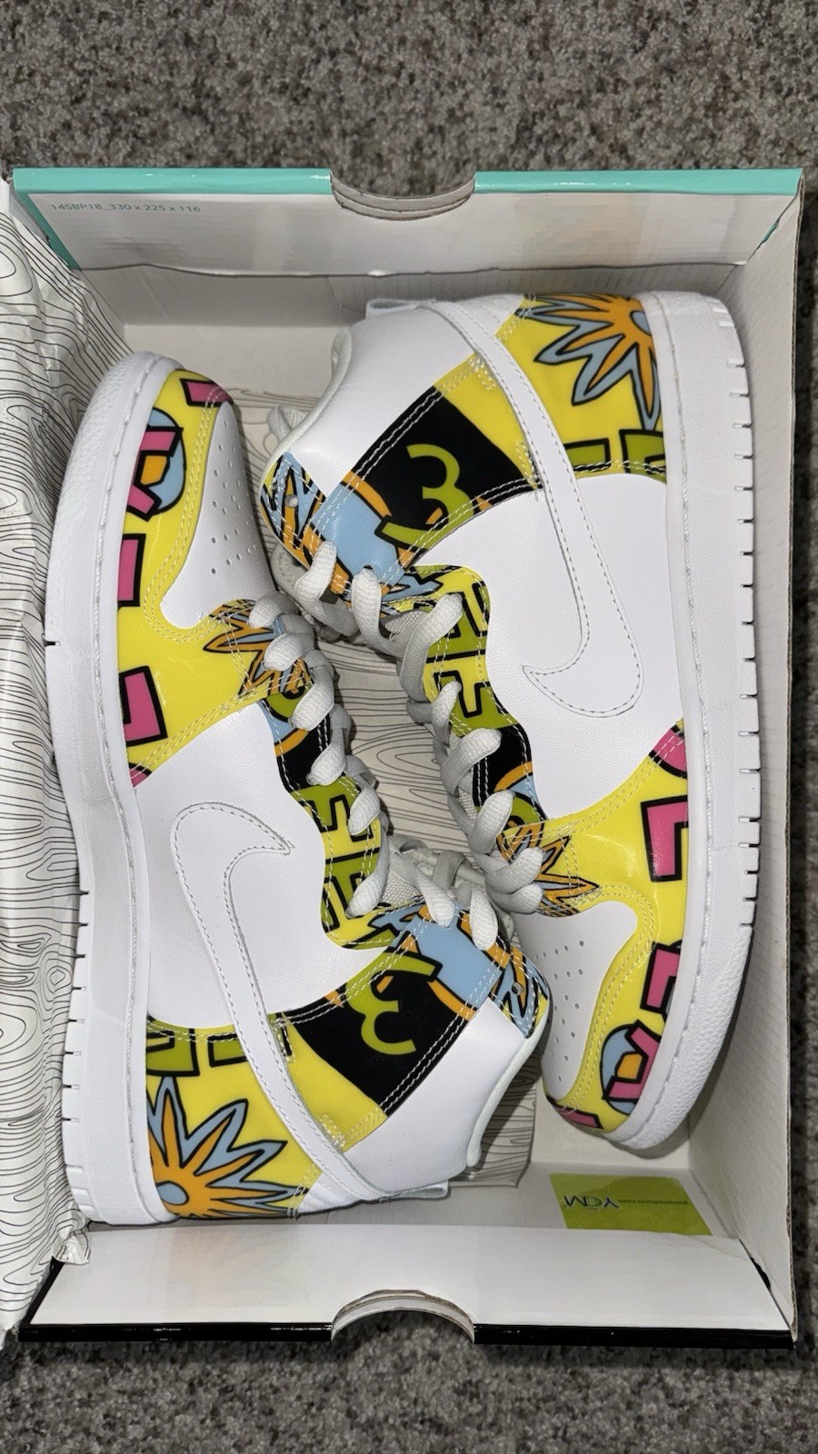 Nike Dunk High Premium SB QS De La Soul White/Firefly Men\'s Size 9.5