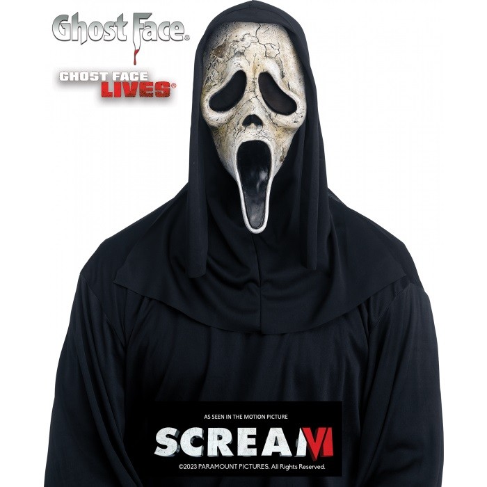 Fun World Scream 6 Ghost Face Lives Aged Halloween Costume Mask Adult Mens