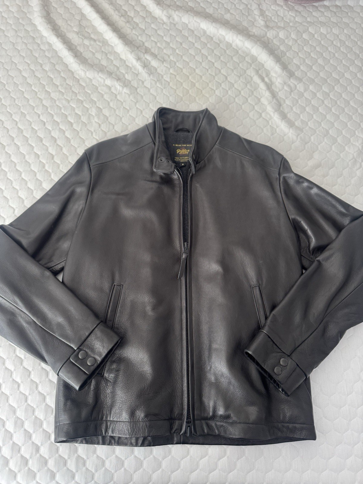 Golden Bear Men’s Leather Jacket Black