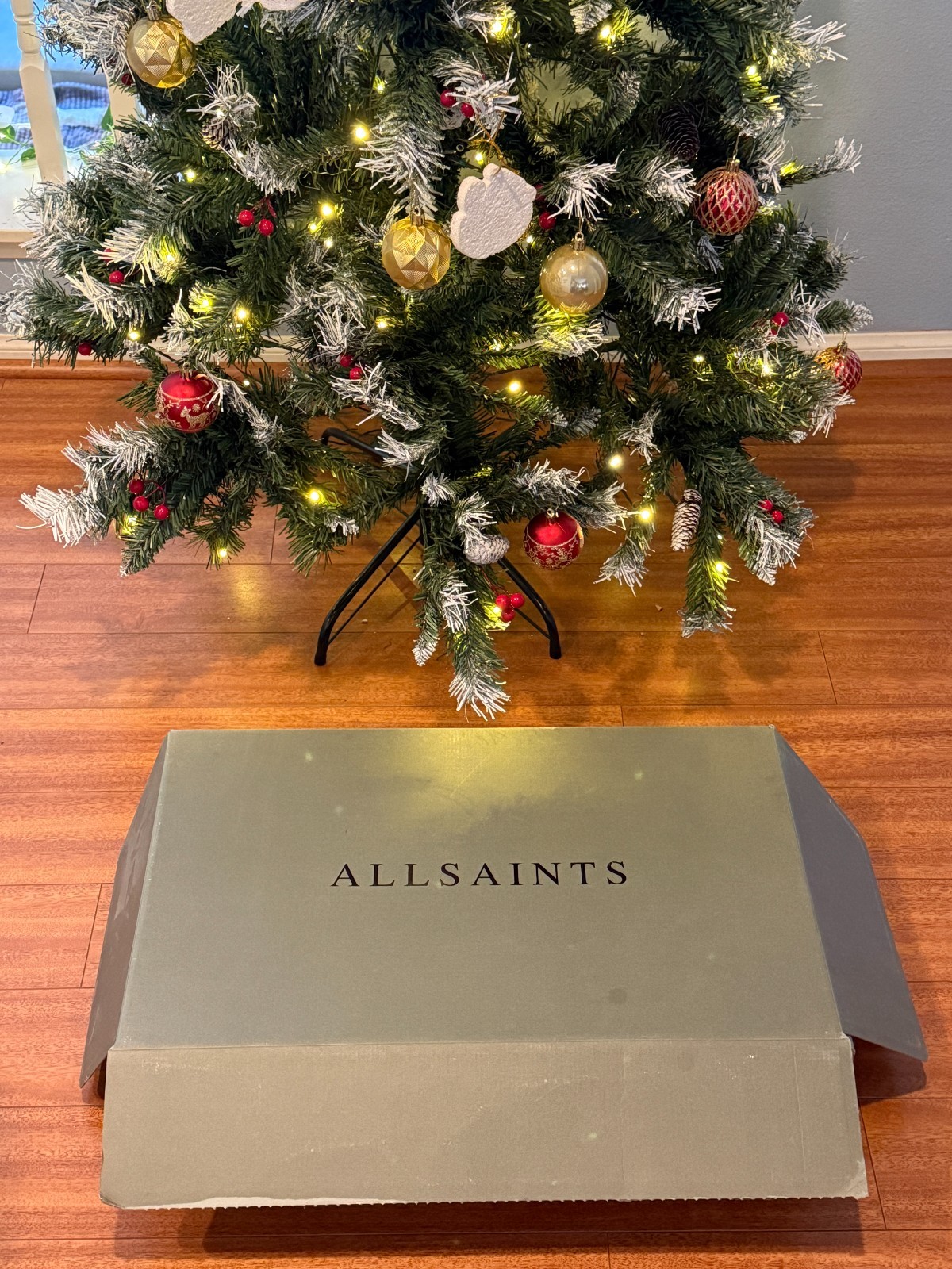 New AllSaints Kita Mink Grey Leather Backpack w/ Original Packaging