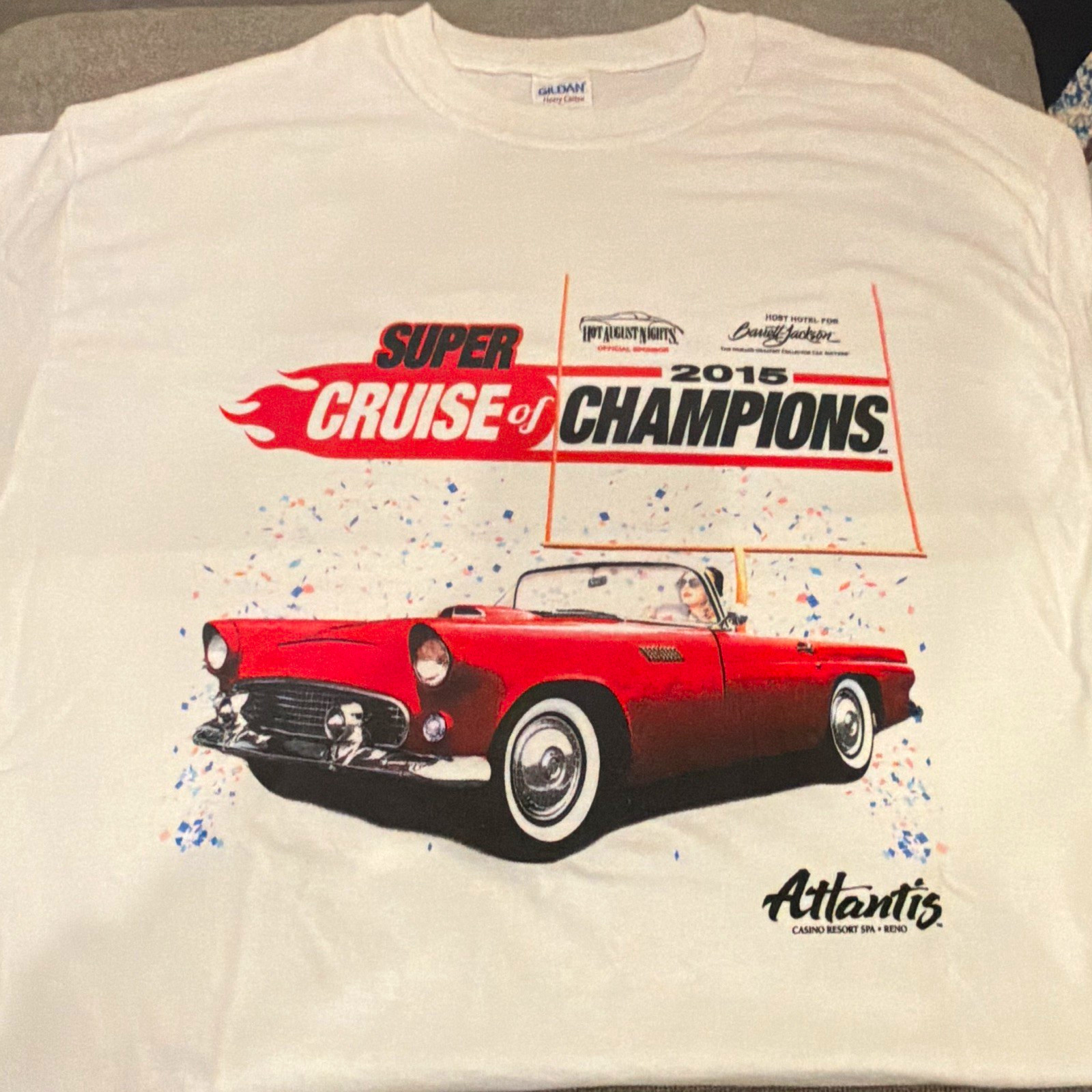 Super Cruise of Champions 2016 Atlantis Hot August Nights Reno Men’s M White Tee