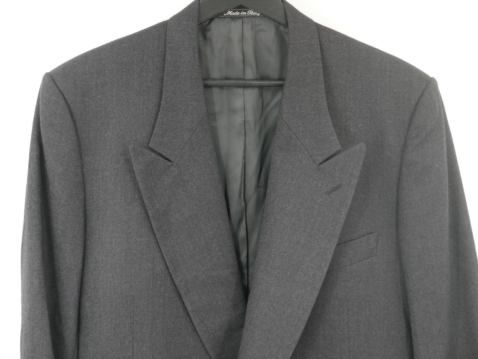 Vtg Mani Giorgio Armani Sport Coat Gray Flannel Wool Double Breasted Italy 42