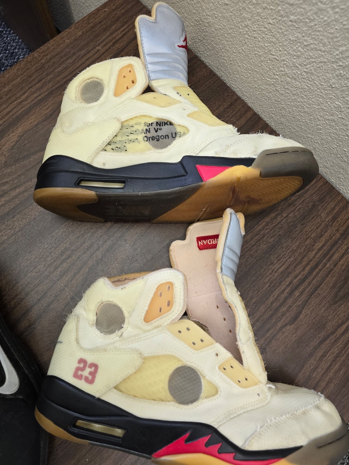 NIKE Off-White x AIR JORDAN 5 Retro SP Sail size 10 (read description)