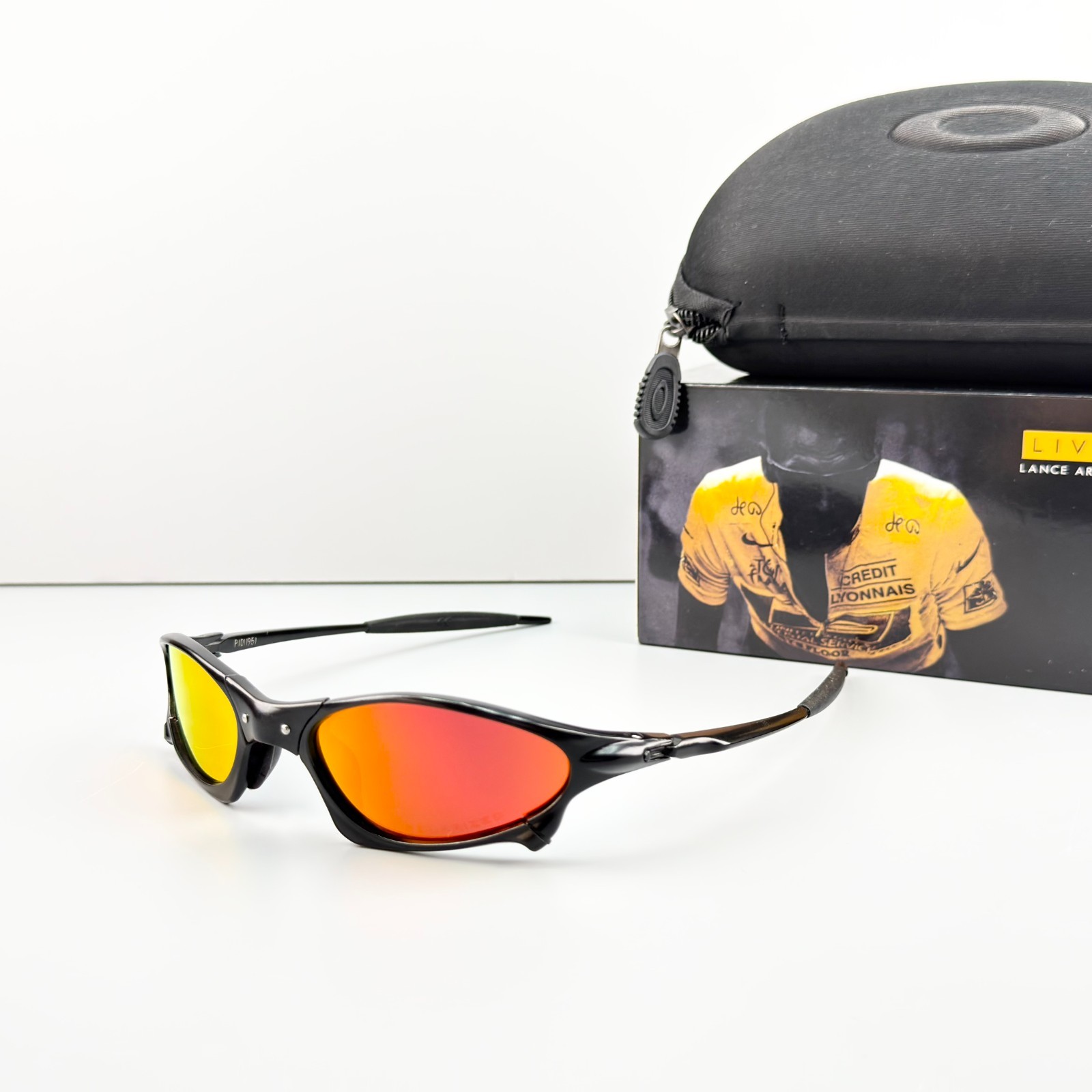 Oakley Penny Juliet X-Metal Black Frame Red Lens Vintage Sunglasses New
