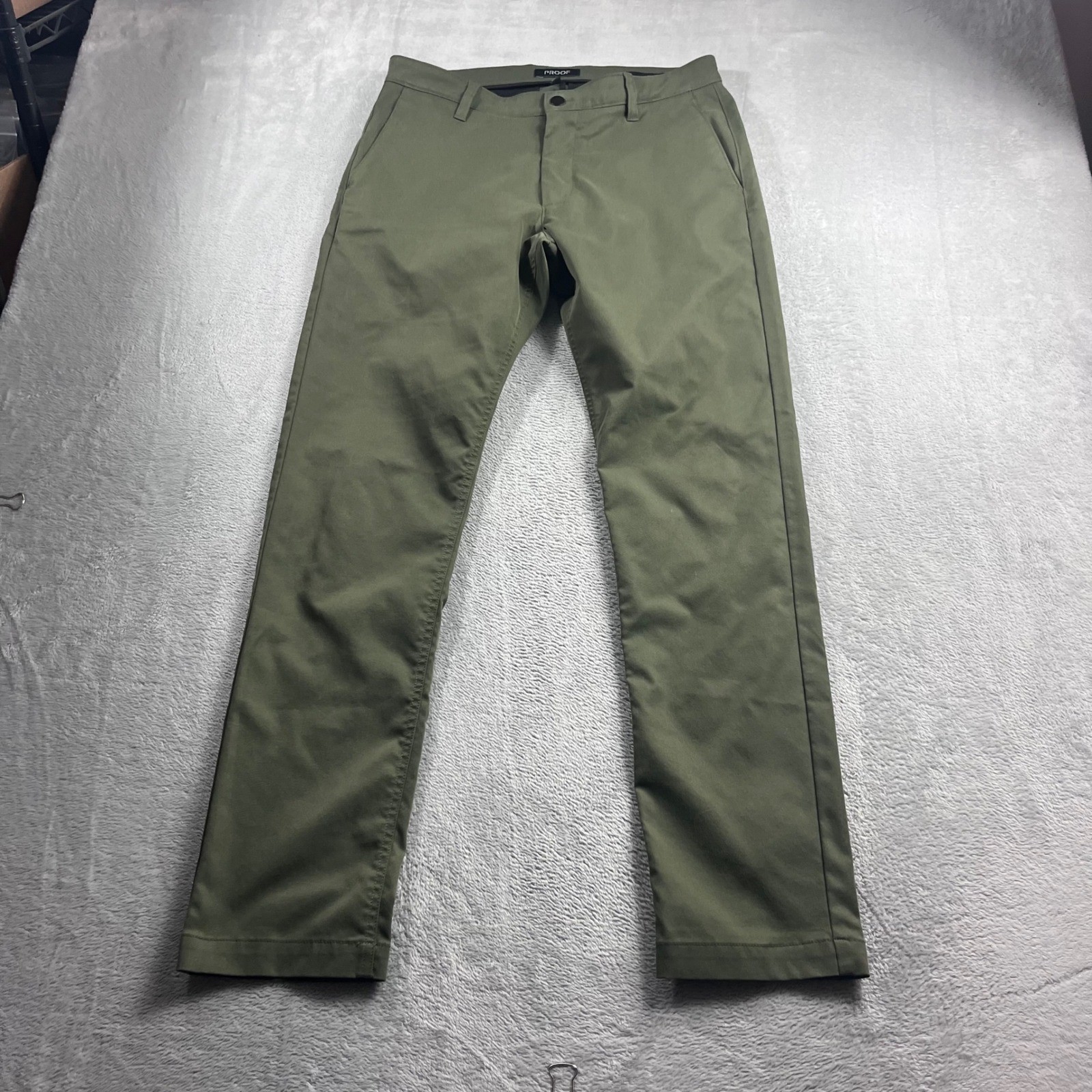 Proof Nomad Performance Chino Olive Huckberry Slim Fit Mens 32