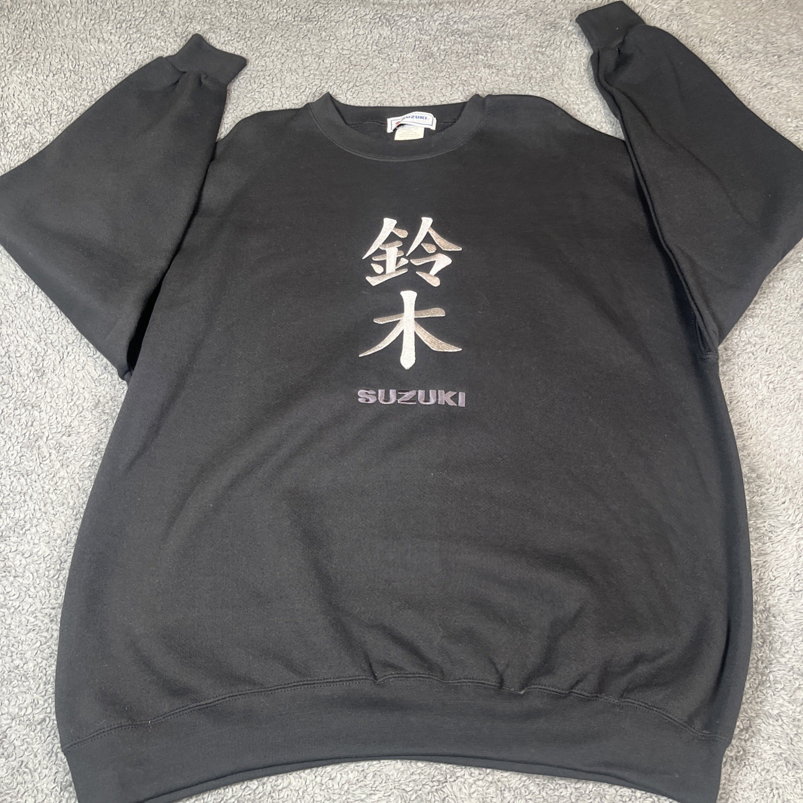 Vintage 90s Suzuki Sports Racing Mens Sweatshirt XL Japanese Spell Out Mint