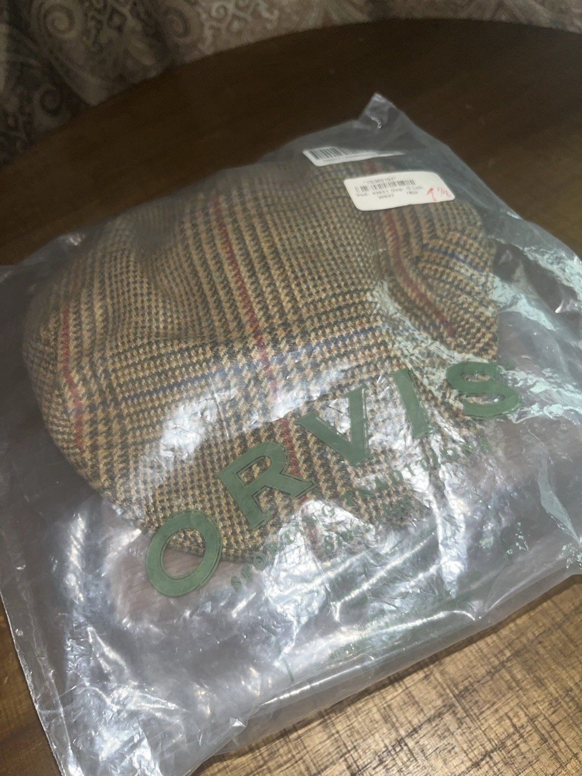 Vintage Orvis Flat Cap Hat Mens 7 1/8 57 Lawrence Foster Wool Tweed Yorkshire