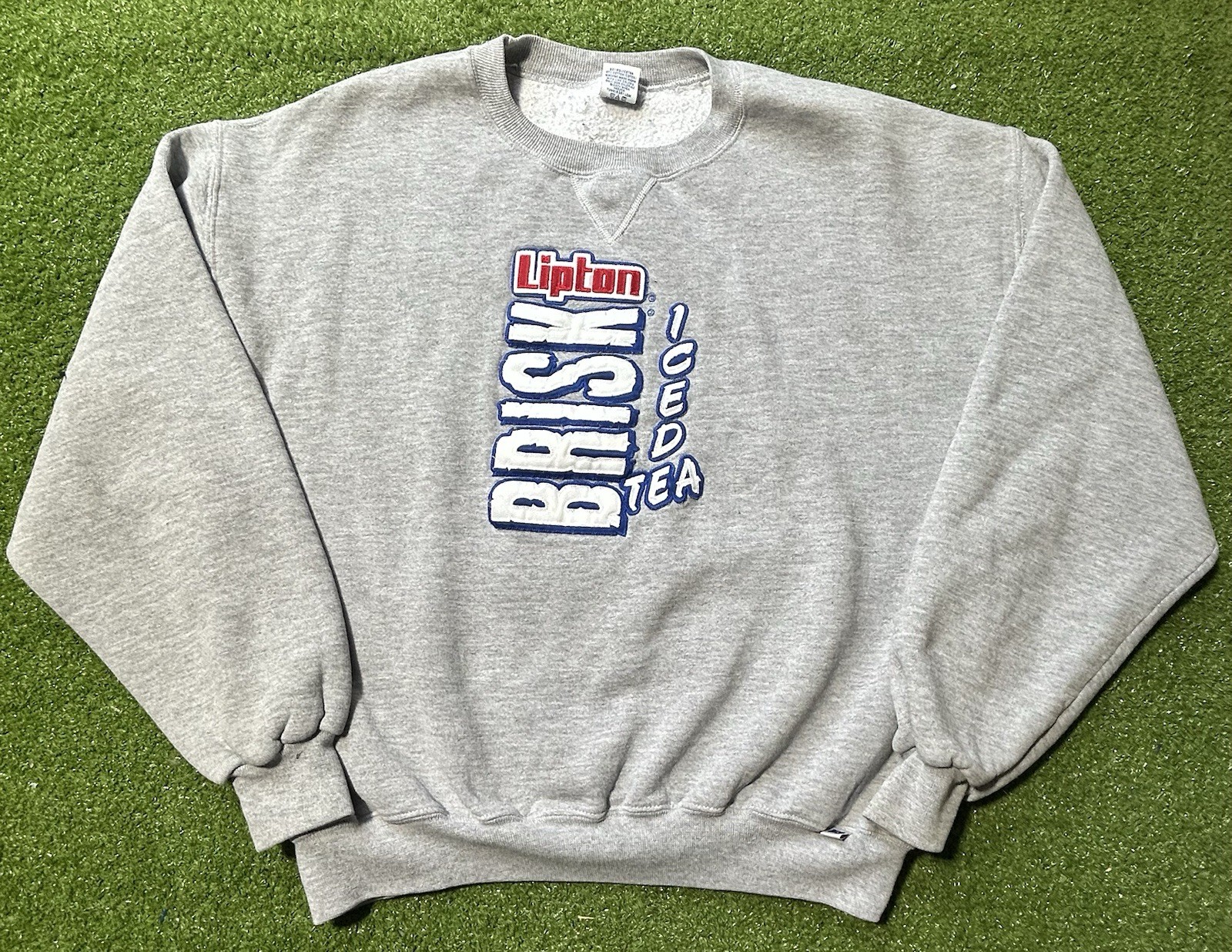 Vintage Lipton Brisk Iced Tea Sweatshirt Promo Advertisment Mens Large 90s RARE