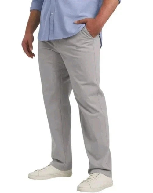 Dockers Supreme Chino Straight Fit Smart 360 Flex 38W 34L Gray 