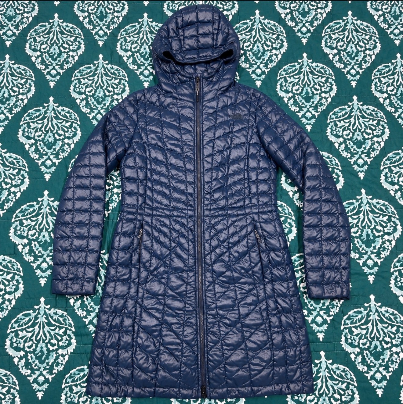 The North Face ThermoBall Hooded Puffer Jacket Navy Blue Women’s M