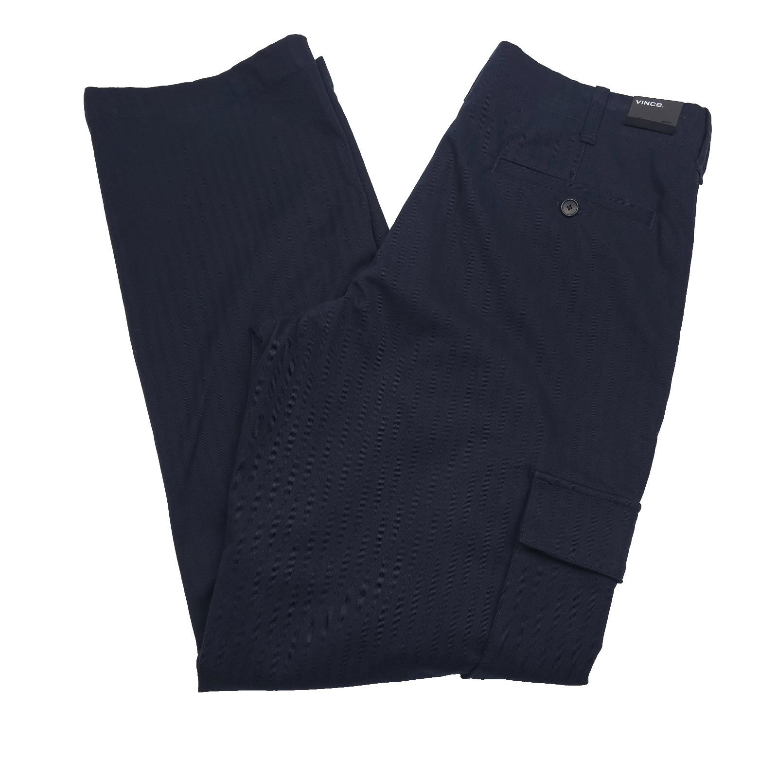 $265 Vince Louie Straight Fit Herringbone Coastal Blue Cargo Pants Mens Size 33