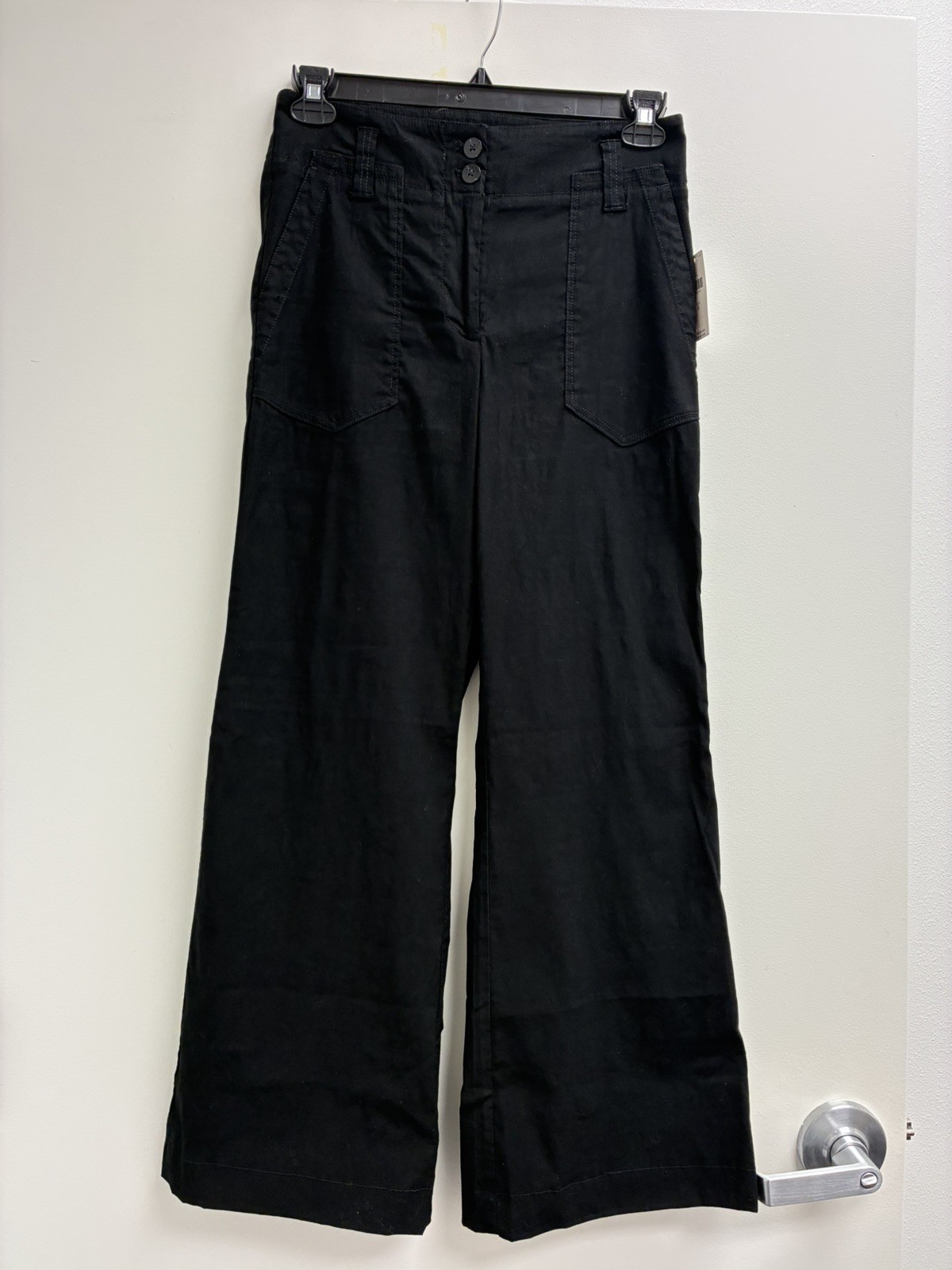 Anthropologie MAEVE The Naomi Black Double Button Stretch Pants Size 29 NWT $130