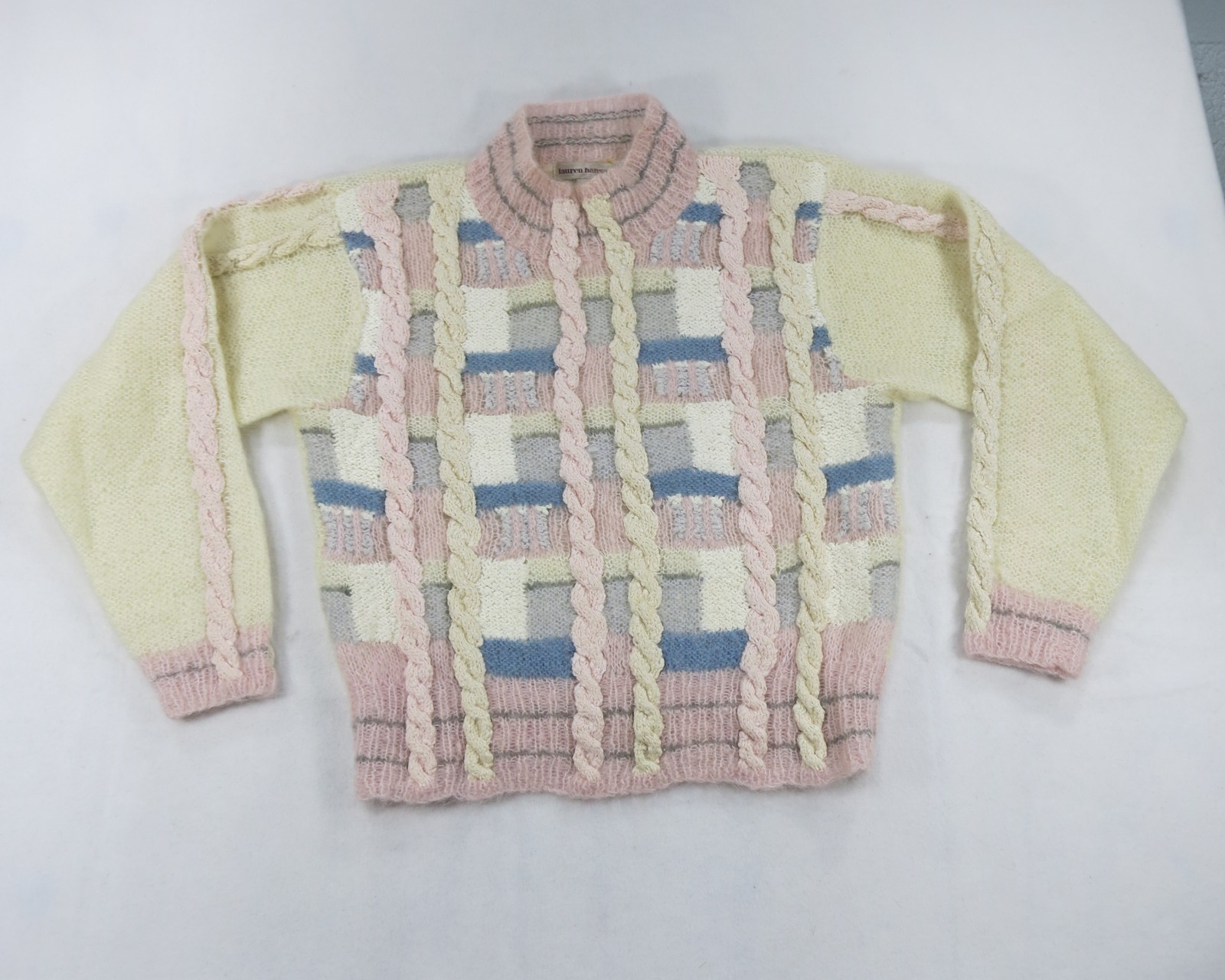 Vintage 1980s Lauren Hansen Hand-Knit Sweater Medium