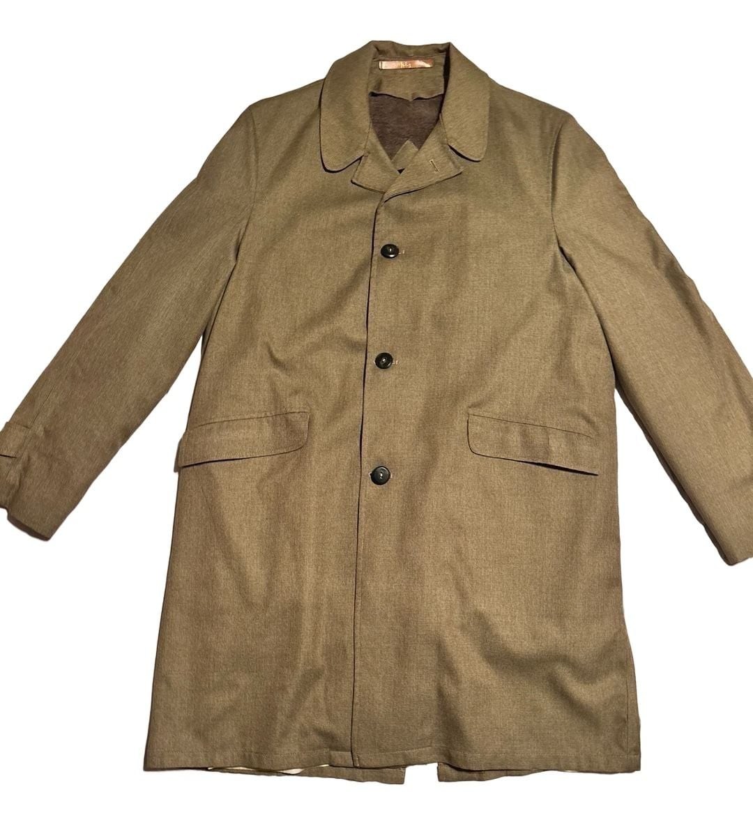 H.I.S Sportswear Vintage Overcoat Coat Faux Fur Lined Brown