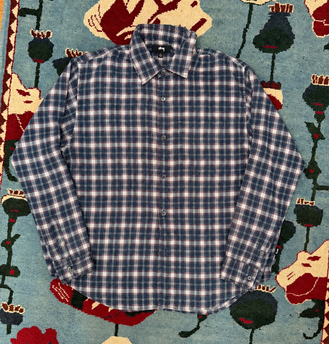 STÜSSY MATTHEW PRINTED SHIRT (BLUE) - Large