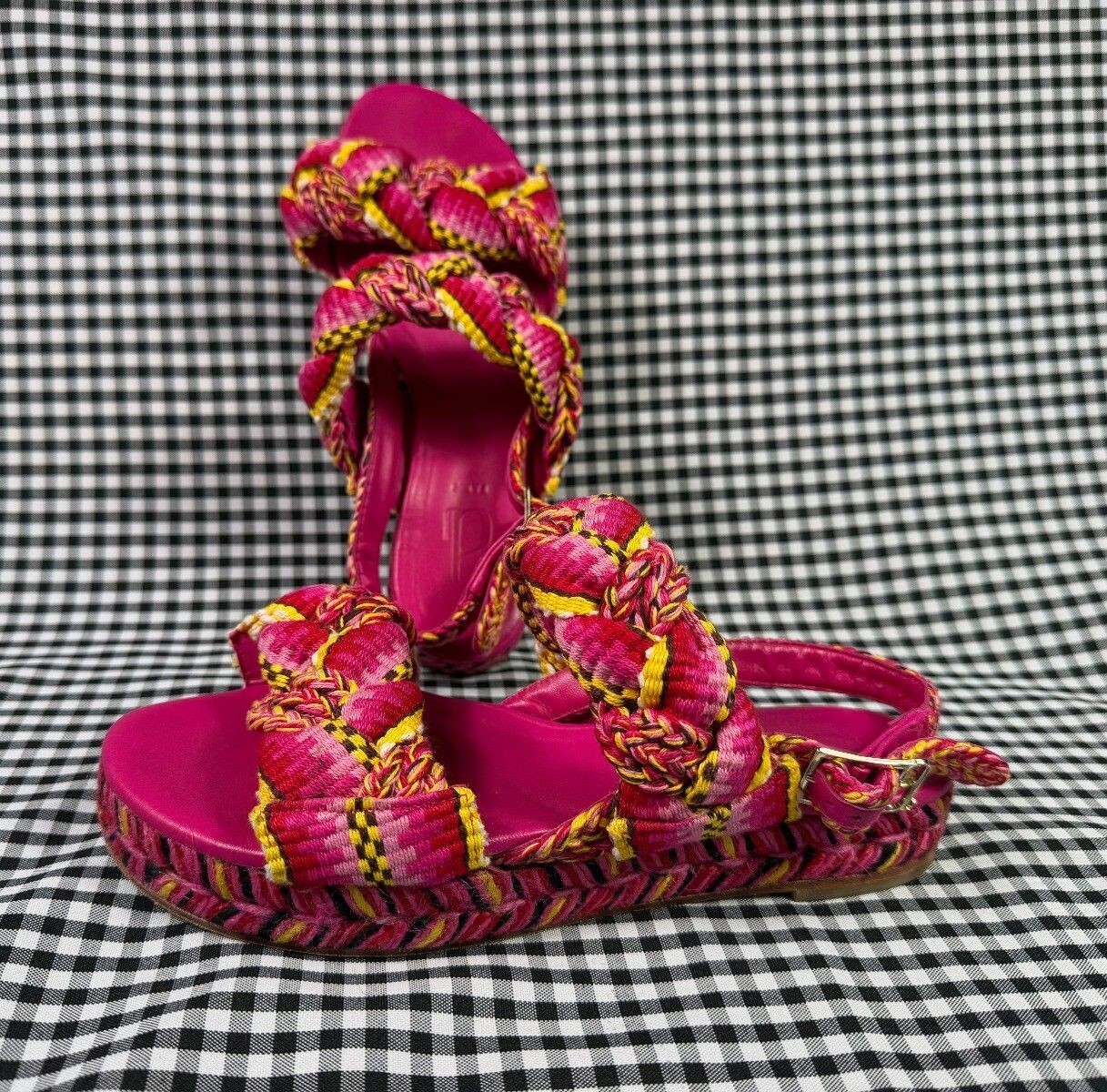Antolina Paris Espadrille Platform Sandals Women EU 36 US 6 Pink Braided Spain